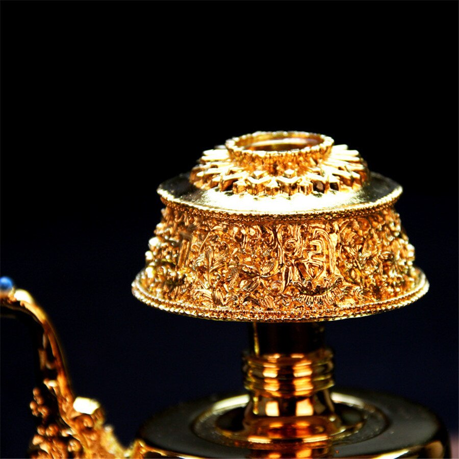 Buddhist Supplies Tibetan Gold Gilt Ben Pakistan Pot Handmade Water Bottle Water Supply Cup Trumpet acacuss