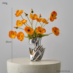 Bust Vase for Dried Flowers Vases Designed for Living Room Decor Office Decoration Decorative Luxury Interior Body Flower Pots acacuss