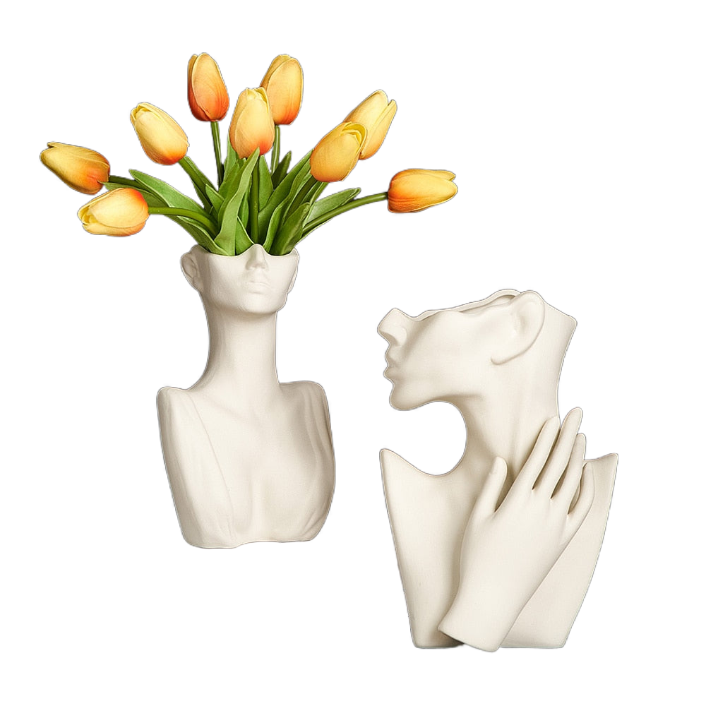 Bust Vase for Dried Flowers Vases Designed for Living Room Decor Office Decoration Decorative Luxury Interior Body Flower Pots acacuss