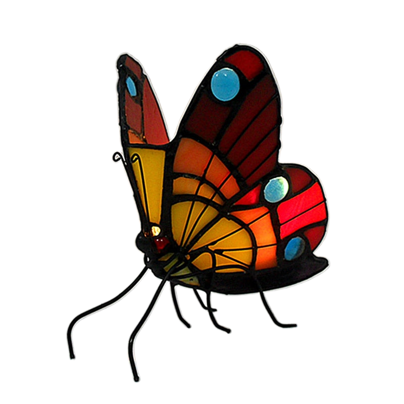 Butterfly Stained Glass Candle Holder Bedroom Bedside Night Light Tealight Holder Home Deco Atmosphere Lighting acacuss