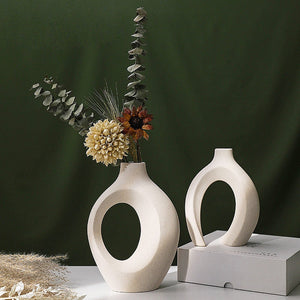 CAPIRON  2Pcs/Set Ceramic Embrace Vases for Pampas Grass Dried Flower Nordic Living Room Home Decoration Accessories Tabletop acacuss
