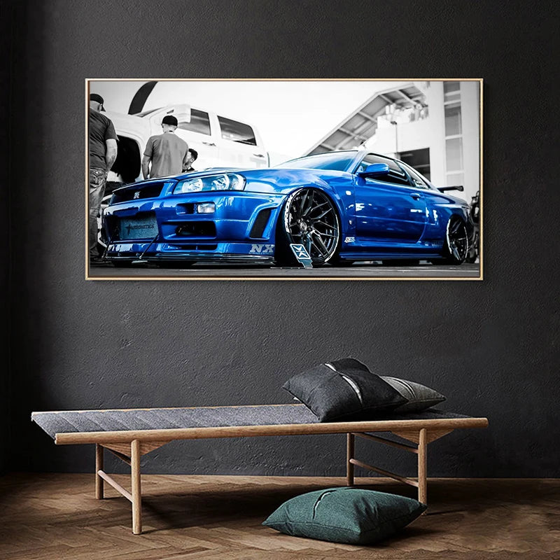 COOL Vintage Car Luxury Performance Car Classic Car Series Print Canvas Posters for Room Living Art Home Modern Wall Decor acacuss