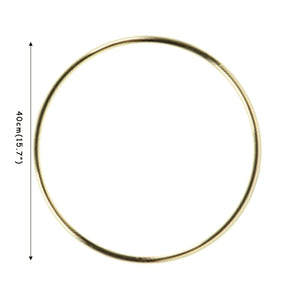 CYUAN 10-40cm Metal Hoops Home Door Hanging Gold Iron Metal Ring Wreath Wall Hanging Ornament Spring Wedding Party Decoration acacuss