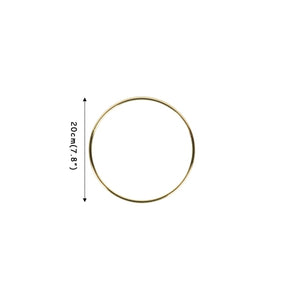 CYUAN 10-40cm Metal Hoops Home Door Hanging Gold Iron Metal Ring Wreath Wall Hanging Ornament Spring Wedding Party Decoration acacuss