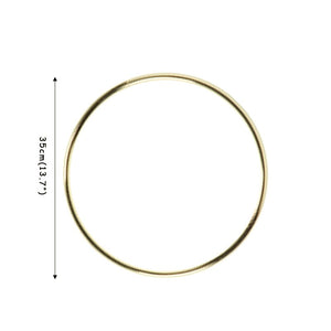 CYUAN 10-40cm Metal Hoops Home Door Hanging Gold Iron Metal Ring Wreath Wall Hanging Ornament Spring Wedding Party Decoration acacuss
