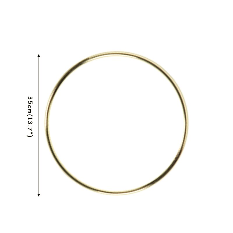 CYUAN 10-40cm Metal Hoops Home Door Hanging Gold Iron Metal Ring Wreath Wall Hanging Ornament Spring Wedding Party Decoration acacuss