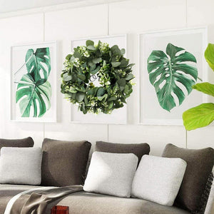 CYUAN Eucalyptus Wreath Flowers Gifts Diy Christmas Creative Artificial Garland Hanging Pendants Wedding Decoration Home Party acacuss