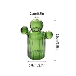 Cactus Glass Vase for Desk Decoration Transparent Glass Vase Hydroponics Plant Modern Decorative Vases Crafts Living Room Decor acacuss