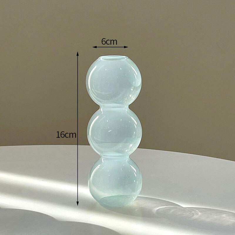 Cactus Glass Vase for Desk Decoration Transparent Glass Vase Hydroponics Plant Modern Decorative Vases Crafts Living Room Decor acacuss