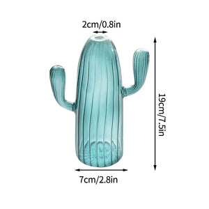 Cactus Glass Vase for Desk Decoration Transparent Glass Vase Hydroponics Plant Modern Decorative Vases Crafts Living Room Decor acacuss