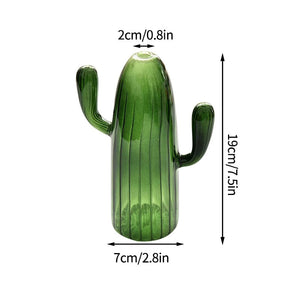 Cactus Glass Vase for Desk Decoration Transparent Glass Vase Hydroponics Plant Modern Decorative Vases Crafts Living Room Decor acacuss