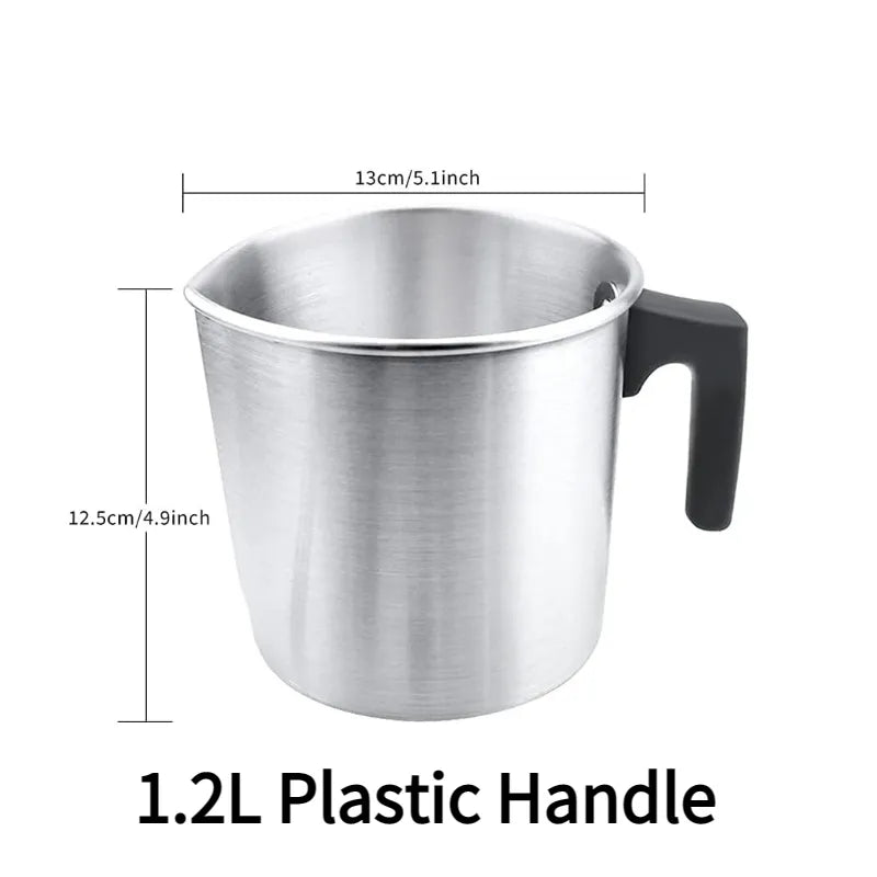 Candle Making Pouring Pot 32oz Double Boiler Wax Melting Pot 304 Stainless Steel Pitcher with Heat-Resistant Handle acacuss