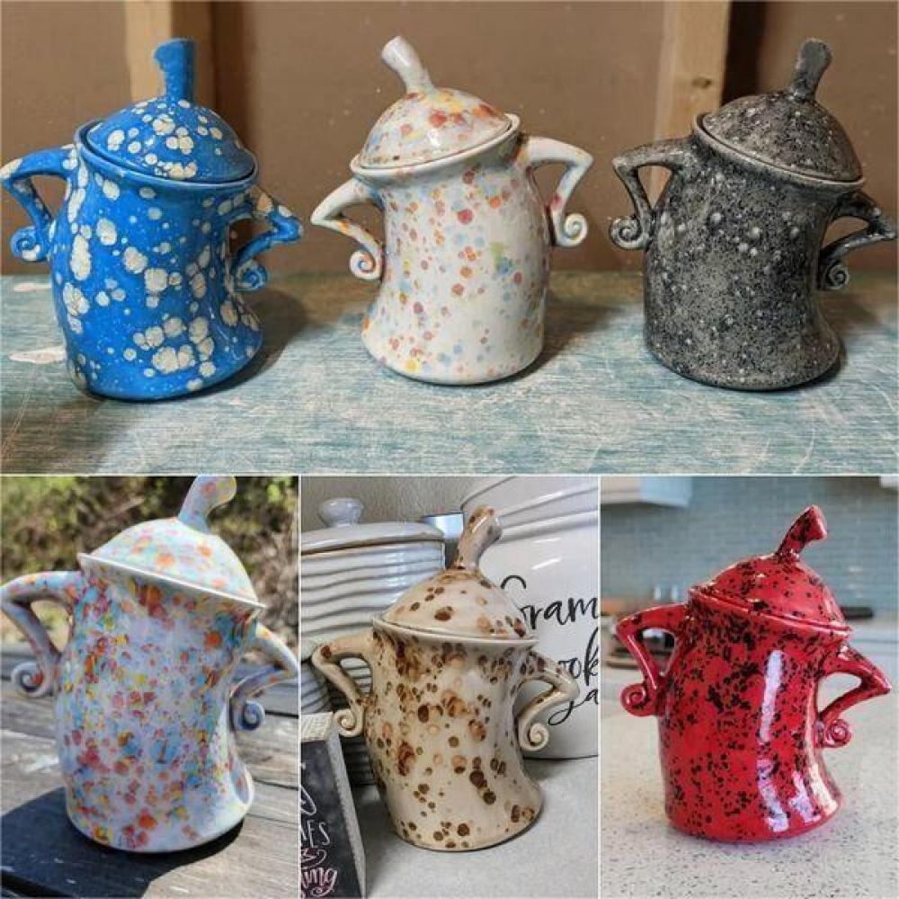 2023 New Canister with Attitude Resin Kitchen Storage Jar with Sealing Cover Creative Decoration Home Ornament Crafts acacuss