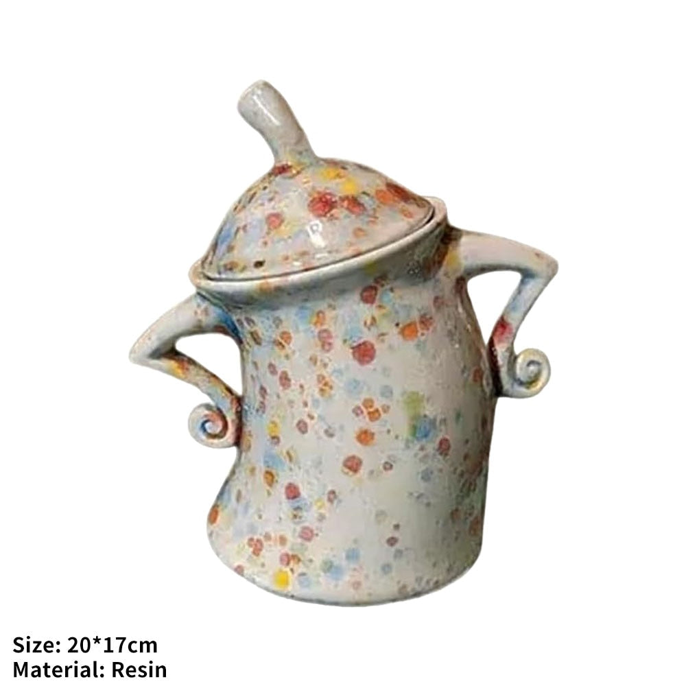 2023 New Canister with Attitude Resin Kitchen Storage Jar with Sealing Cover Creative Decoration Home Ornament Crafts acacuss