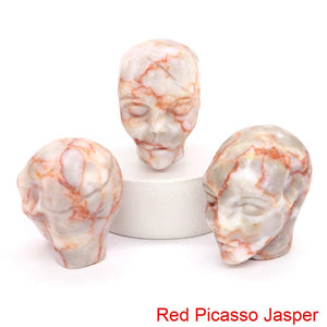 Cartoon Anime Kawaii Avatar Elf Skull Figures Natural Crystals and Stone Alien Statue Home Decor Halloween Gift For Kids acacuss