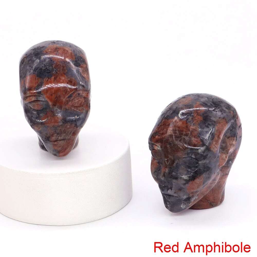 Cartoon Anime Kawaii Avatar Elf Skull Figures Natural Crystals and Stone Alien Statue Home Decor Halloween Gift For Kids acacuss