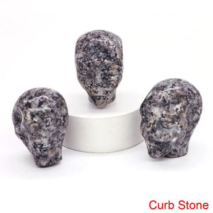 Cartoon Anime Kawaii Avatar Elf Skull Figures Natural Crystals and Stone Alien Statue Home Decor Halloween Gift For Kids acacuss