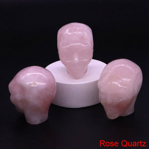 Cartoon Anime Kawaii Avatar Elf Skull Figures Natural Crystals and Stone Alien Statue Home Decor Halloween Gift For Kids acacuss