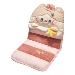 Cartoon Cuddle Cat Chair Cushion Back One Triple Non-slip Thickened Soft Office Chair Cushion Dormitory Sitting Floor Cushion acacuss