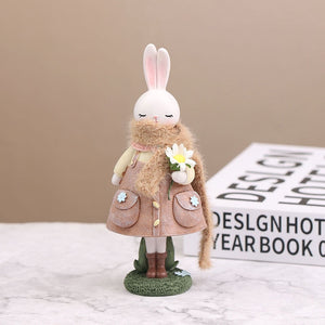 Cartoon Cute Rabbit Home Table Resin Ornaments Bunny Easter Party Happy Easter Day Decor 2023 Kids HGril Rabbit Party Gift Favor acacuss