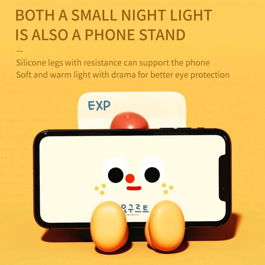 Cartoon LED Nightlights Milk Box Touch Sensor Timing Night Light USB Rechargeable Silicone For Children Bedroom Decoration acacuss