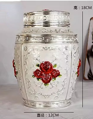 Carved Tea Pot Pet Commemorative Cremation Ashes Funeral Container Coffin Box Pet Urns acacuss