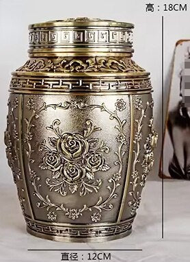 Carved Tea Pot Pet Commemorative Cremation Ashes Funeral Container Coffin Box Pet Urns acacuss