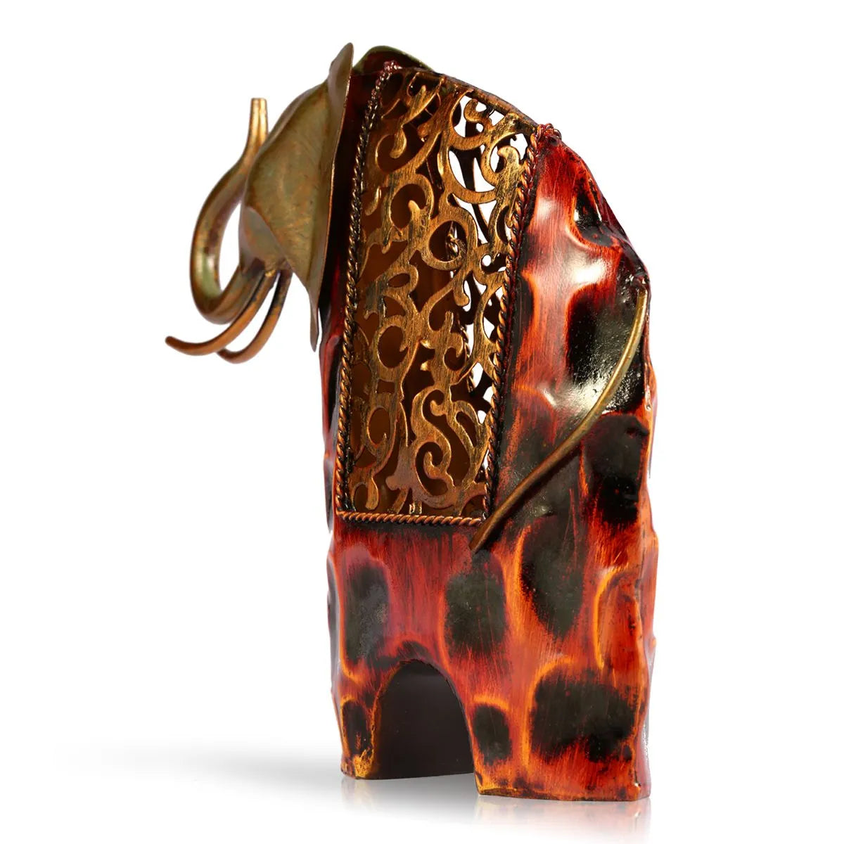 Carved iron art elephant Metal animal sculpture  Home furnishing Articles Handicrafts acacuss