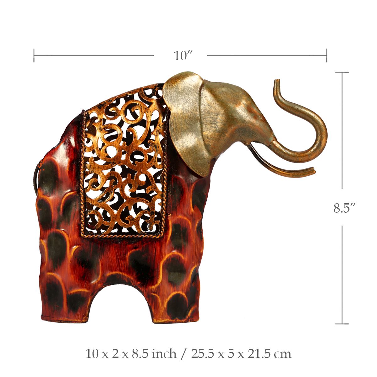 Carved iron art elephant   Metal animal sculpture Home furnishing Articles  Handicrafts acacuss