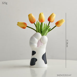 Cat Claw Design Vase Aesthetic Room Decoration Home Flower Pot Modern Table Decorative Vases Creative Bookshelf Ornaments Cute acacuss