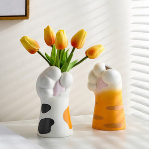 Cat Claw Design Vase Aesthetic Room Decoration Home Flower Pot Modern Table Decorative Vases Creative Bookshelf Ornaments Cute acacuss