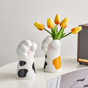 Cat Claw Design Vase Aesthetic Room Decoration Home Flower Pot Modern Table Decorative Vases Creative Bookshelf Ornaments Cute acacuss