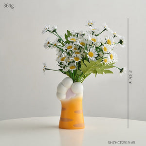Cat Claw Design Vase Aesthetic Room Decoration Home Flower Pot Modern Table Decorative Vases Creative Bookshelf Ornaments Cute acacuss