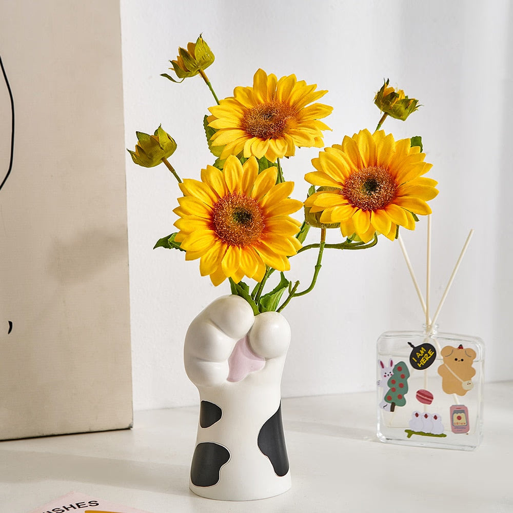 Cat Claw Design Vase Aesthetic Room Decoration Home Flower Pot Modern Table Decorative Vases Creative Bookshelf Ornaments Cute acacuss