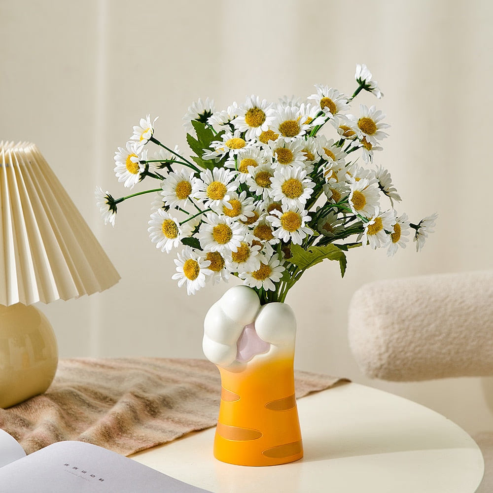 Cat Claw Design Vase Aesthetic Room Decoration Home Flower Pot Modern Table Decorative Vases Creative Bookshelf Ornaments Cute acacuss
