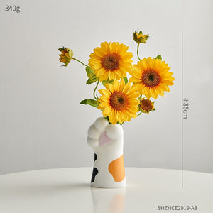 Cat Claw Design Vase Aesthetic Room Decoration Home Flower Pot Modern Table Decorative Vases Creative Bookshelf Ornaments Cute acacuss