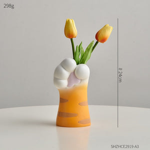 Cat Claw Design Vase Aesthetic Room Decoration Home Flower Pot Modern Table Decorative Vases Creative Bookshelf Ornaments Cute acacuss