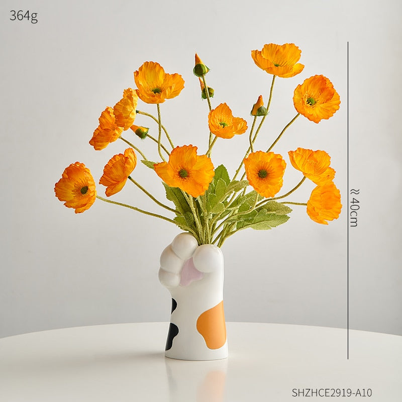 Cat Claw Design Vase Aesthetic Room Decoration Home Flower Pot Modern Table Decorative Vases Creative Bookshelf Ornaments Cute acacuss