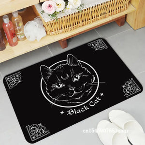 Cat Mysterious Divination Witchcraft Door Mat Rectangle Anti-slip Home Badmat Front Door Indoor Outdoor Mat Doormat Area Rug acacuss