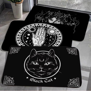 Cat Mysterious Divination Witchcraft Door Mat Rectangle Anti-slip Home Badmat Front Door Indoor Outdoor Mat Doormat Area Rug acacuss