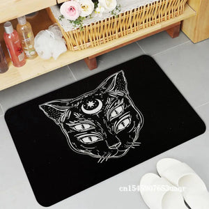 Cat Mysterious Divination Witchcraft Door Mat Rectangle Anti-slip Home Badmat Front Door Indoor Outdoor Mat Doormat Area Rug acacuss