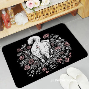 Cat Mysterious Divination Witchcraft Door Mat Rectangle Anti-slip Home Badmat Front Door Indoor Outdoor Mat Doormat Area Rug acacuss
