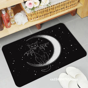 Cat Mysterious Divination Witchcraft Door Mat Rectangle Anti-slip Home Badmat Front Door Indoor Outdoor Mat Doormat Area Rug acacuss