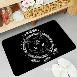 Cat Mysterious Divination Witchcraft Door Mat Rectangle Anti-slip Home Badmat Front Door Indoor Outdoor Mat Doormat Area Rug acacuss