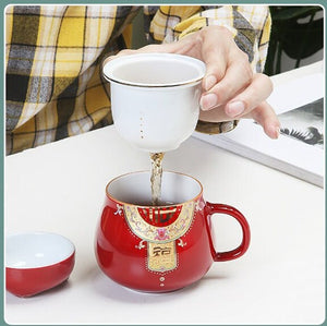 Cat mug Ceramic  I Cute Cat Tea Mug Lid acacuss