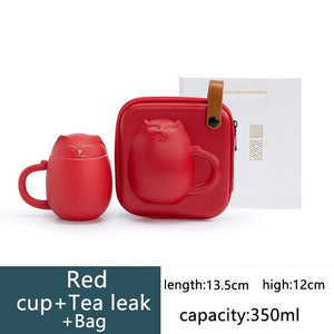 Cat mug with lid acacuss