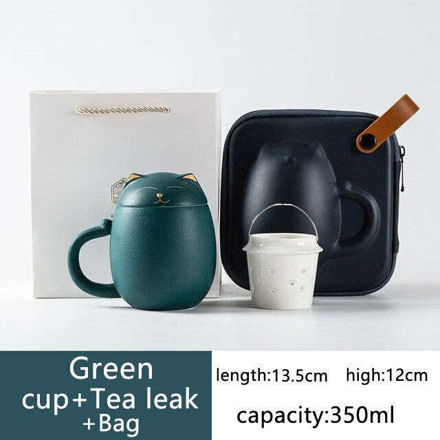 Cat mug with lid acacuss