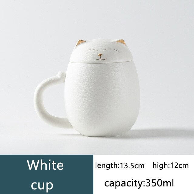 Cat mug with lid acacuss