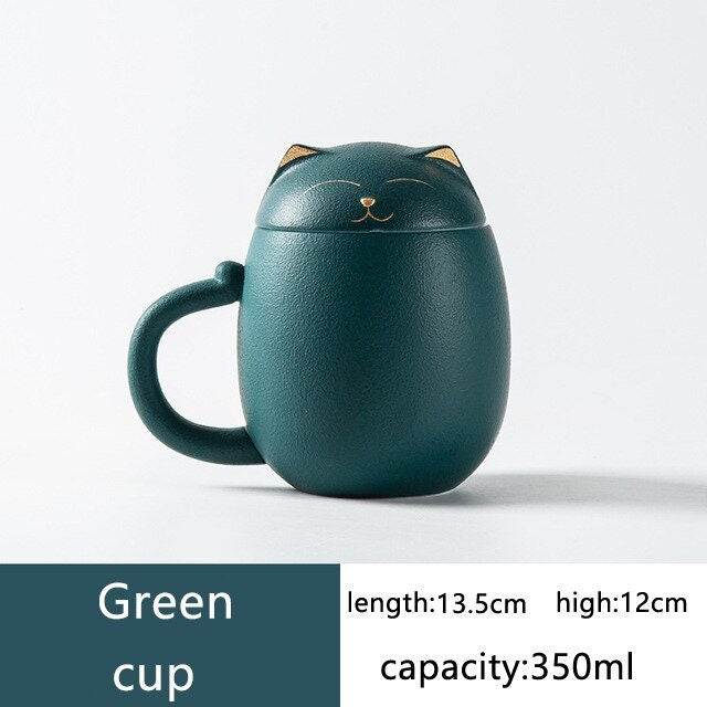 Cat mug with lid acacuss