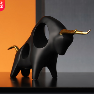 Cattle Statue Ox Home Decor Living Room Bull Sculpture Wine TV Cabinet Ornament Crafts Abstract Animal Figurine acacuss